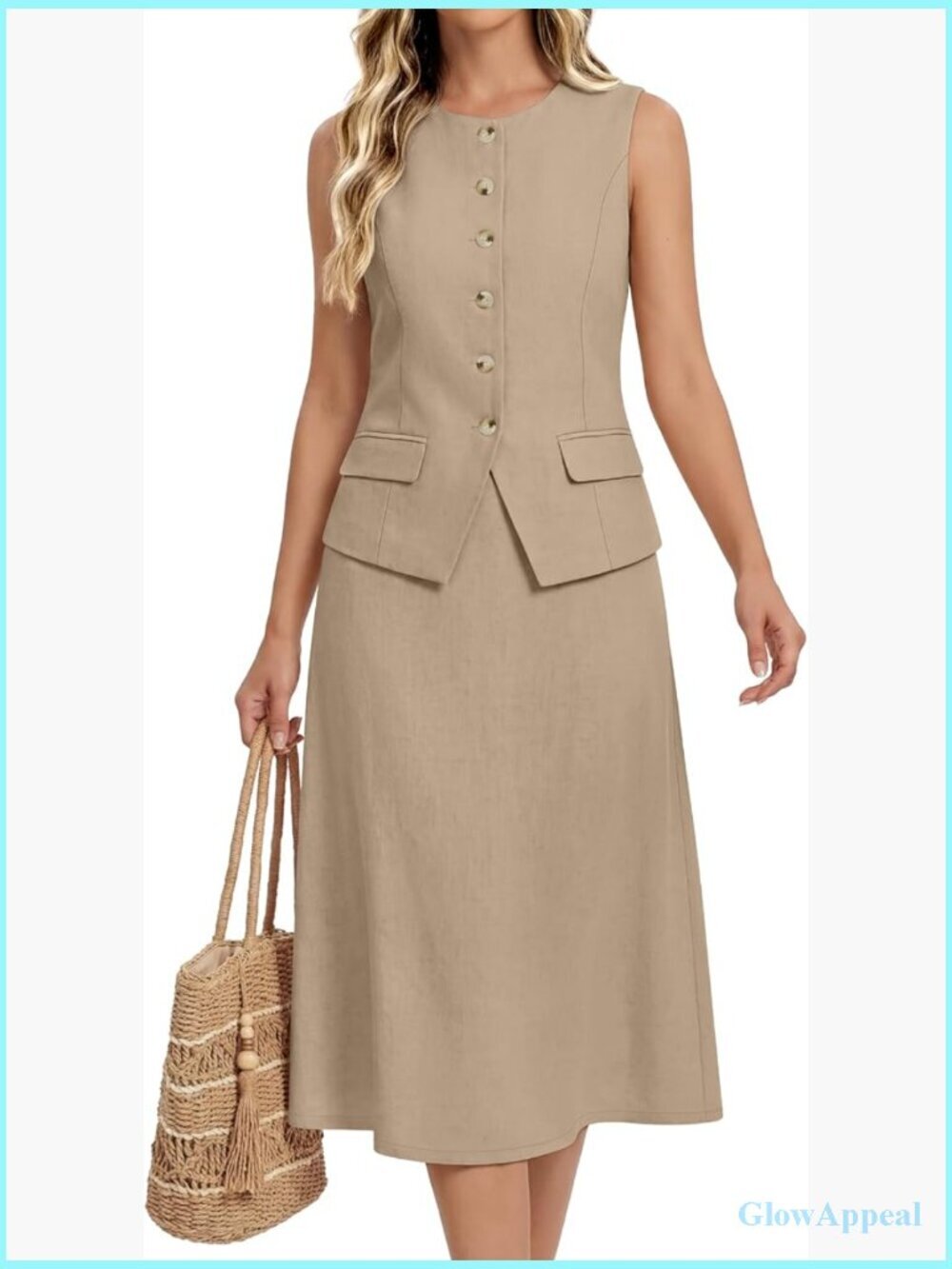 Women's 2 Piece Blazer Skirt Set Knee Length A-Line Skirt Business Work Suit